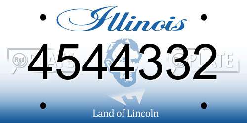4544332 Illinois License Plate
