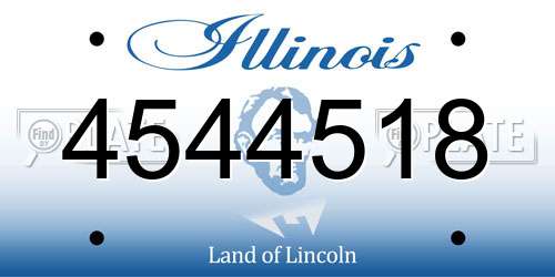 4544518 Illinois License Plate