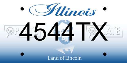 4544TX Illinois License Plate