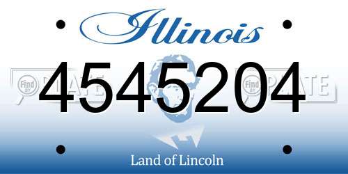4545204 Illinois License Plate