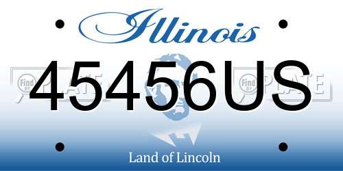 45456US Illinois License Plate