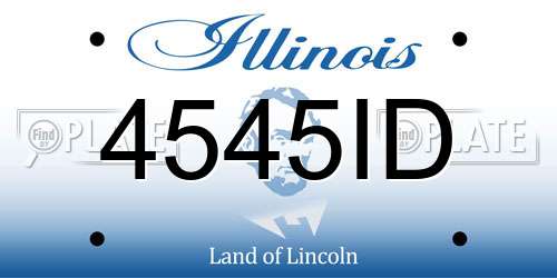 4545ID Illinois License Plate