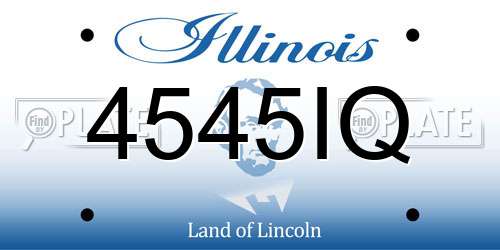 4545IQ Illinois License Plate