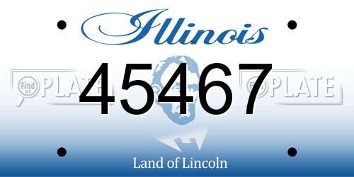 45467 Illinois License Plate
