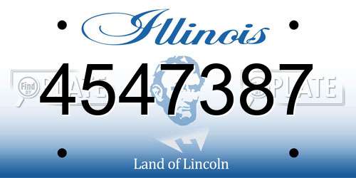 4547387 Illinois License Plate