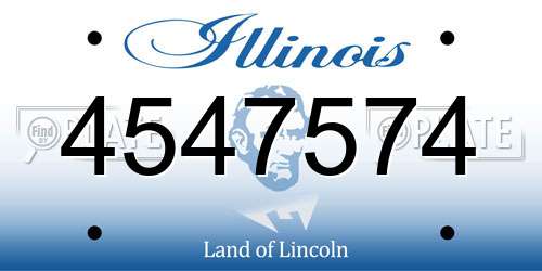 4547574 Illinois License Plate