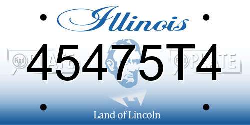 45475T4 Illinois License Plate