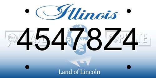 45478Z4 Illinois License Plate