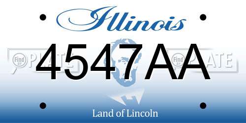 4547AA Illinois License Plate
