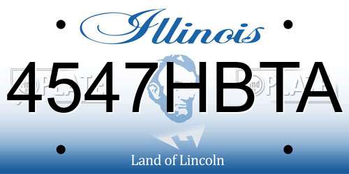 4547HBTA Illinois License Plate
