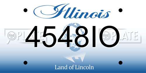 4548IO Illinois License Plate
