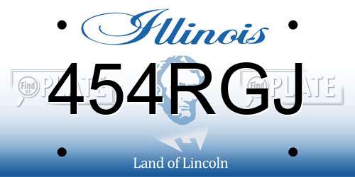 454RGJ Illinois License Plate