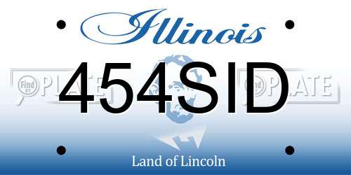 454SID Illinois License Plate