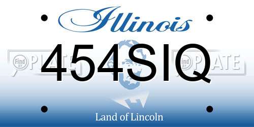 454SIQ Illinois License Plate