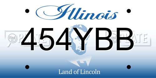 454YBB Illinois License Plate