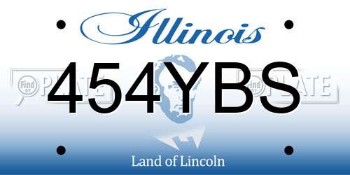 454YBS Illinois License Plate