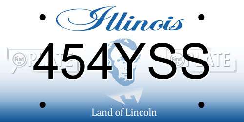 454YSS Illinois License Plate
