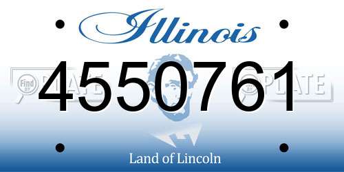 4550761 Illinois License Plate