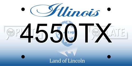 4550TX Illinois License Plate