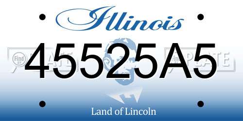 45525A5 Illinois License Plate