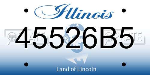 45526B5 Illinois License Plate