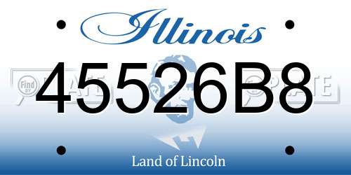 45526B8 Illinois License Plate