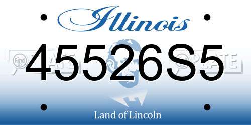45526S5 Illinois License Plate