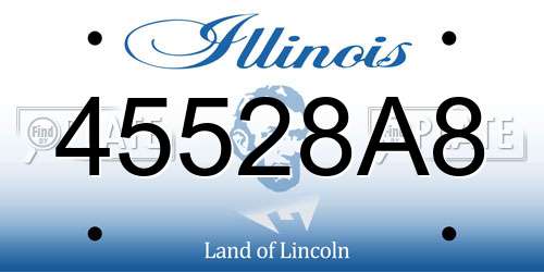45528A8 Illinois License Plate