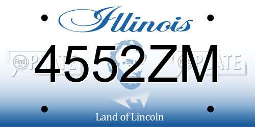4552ZM Illinois License Plate