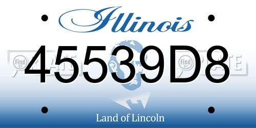 45539D8 Illinois License Plate