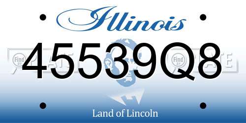 45539Q8 Illinois License Plate