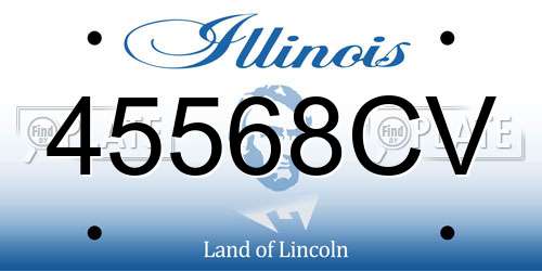 45568CV Illinois License Plate