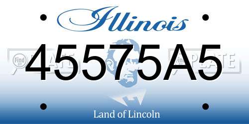 45575A5 Illinois License Plate