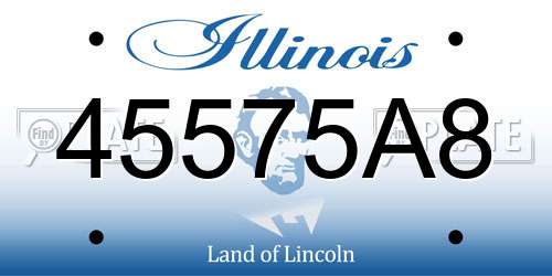45575A8 Illinois License Plate