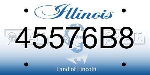 45576B8 Illinois License Plate