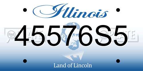 45576S5 Illinois License Plate