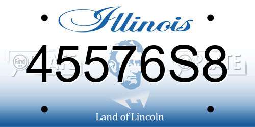 45576S8 Illinois License Plate