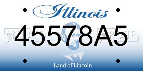 45578A5 Illinois License Plate