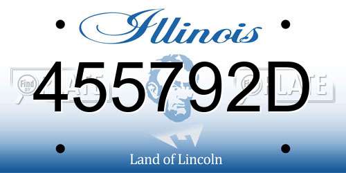 455792D Illinois License Plate