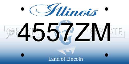 4557ZM Illinois License Plate