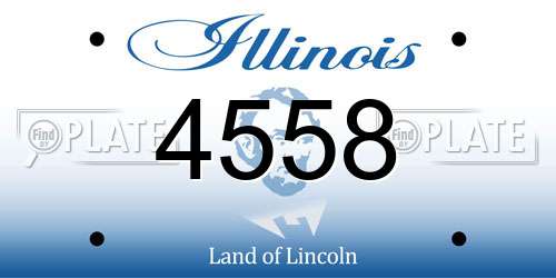 4558 Illinois License Plate