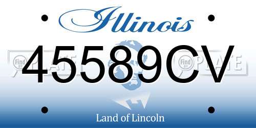 45589CV Illinois License Plate