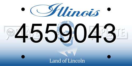 4559043 Illinois License Plate
