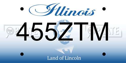 455ZTM Illinois License Plate