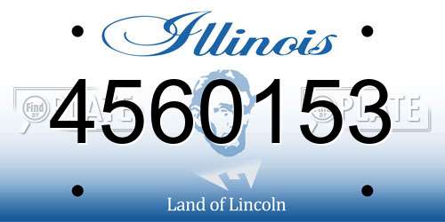 4560153 Illinois License Plate