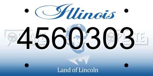 4560303 Illinois License Plate