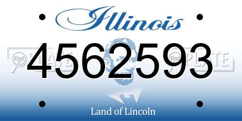 4562593 Illinois License Plate