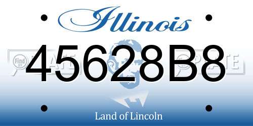 45628B8 Illinois License Plate