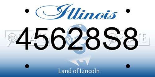 45628S8 Illinois License Plate