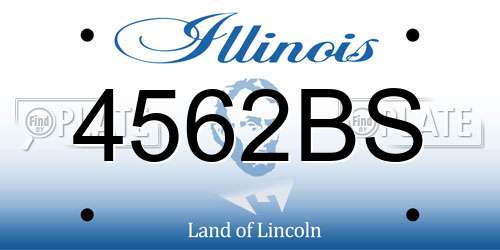 4562BS Illinois License Plate